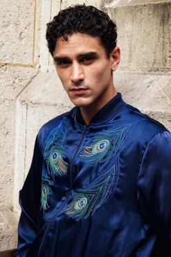 Blouson Paraguas Pavo Real Bleu Marine