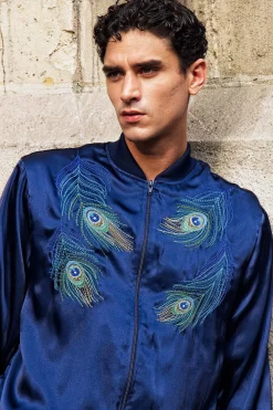 Blouson Paraguas Pavo Real Bleu Marine