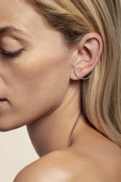 Boucle d'Oreille Anneau Ouvert Argenté Marceau - April Please