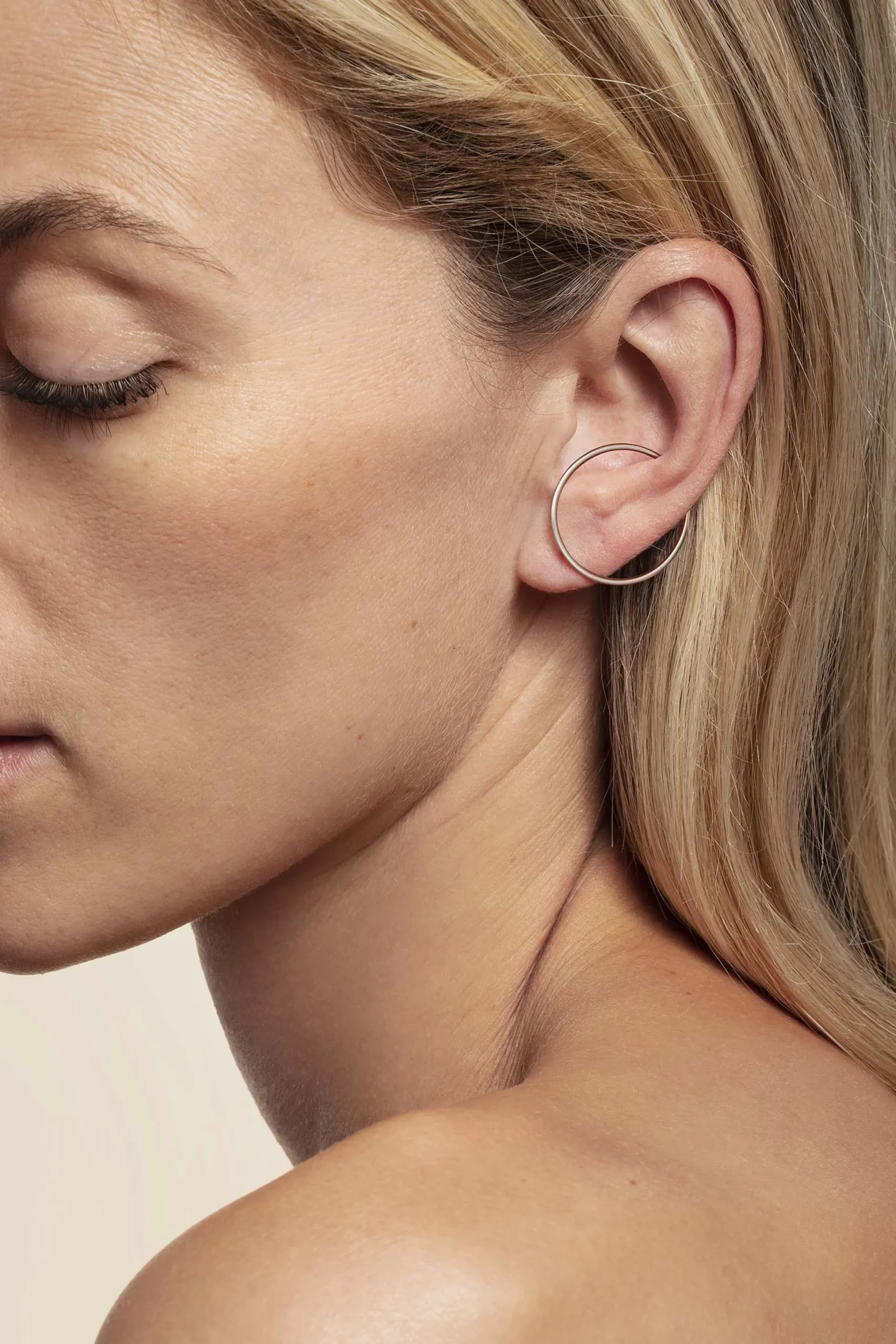 Boucle d'Oreille Anneau Ouvert Argenté Marceau - April Please