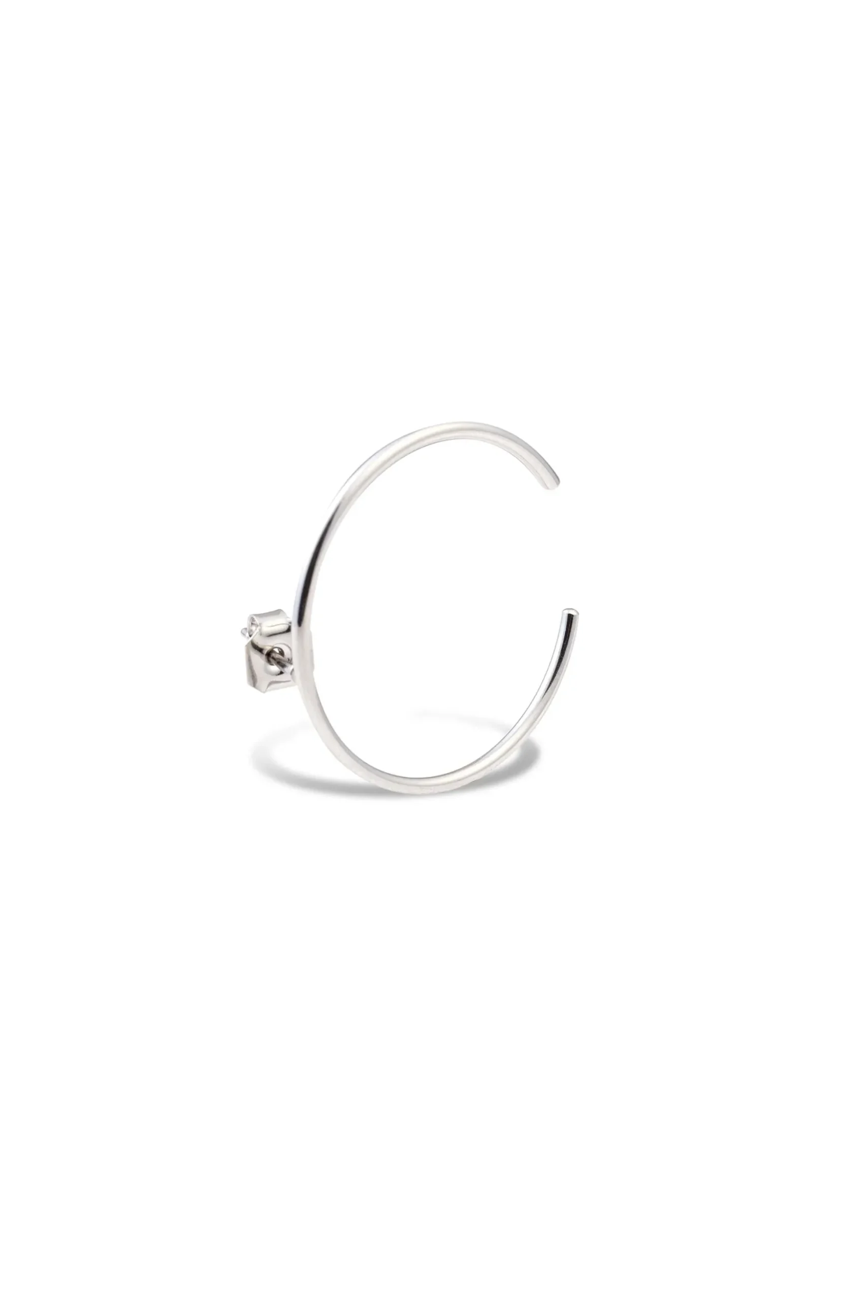 Boucle d'Oreille Anneau Ouvert Argenté Marceau - April Please