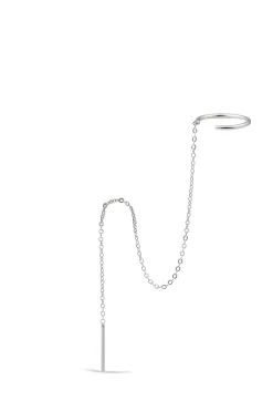 Boucle d'Oreille Faux Piercing Argenté Ferdinand - April Please