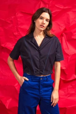Chemise Allamanda Bleu Marine