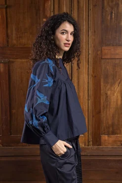 Chemise Doria Aves Bleu Marine