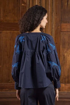 Chemise Doria Aves Bleu Marine