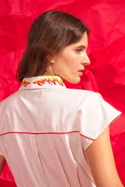 Chemise Florencia Llamas Ecru