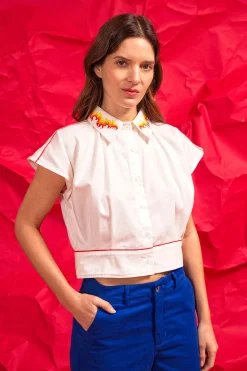 Chemise Florencia Llamas Ecru