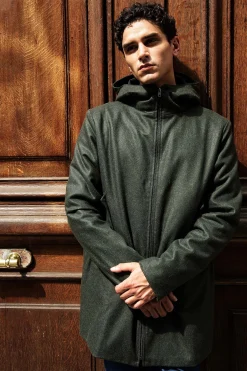 Manteau Possible Lana Kaki Foncé