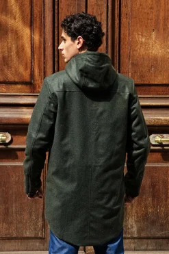 Manteau Possible Lana Kaki Foncé