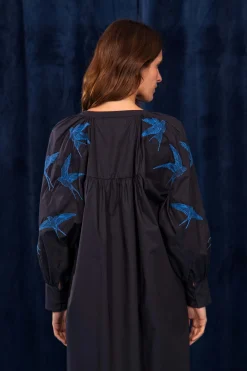 Robe Doria Aves Bleu Marine