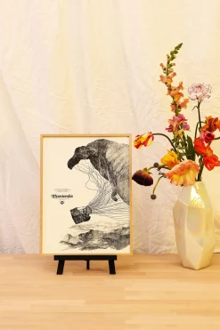Sérigraphie édition limitée - Dirigible - 30x40cm