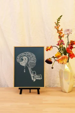Sérigraphie édition limitée - Cerebro - 30x40cm