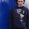 Sweatshirt Angelo Planisferio Bleu Marine