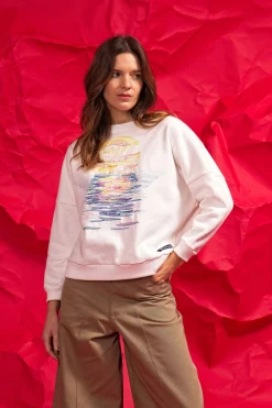 Sweatshirt Contracorriente Mar y Sol Ecru