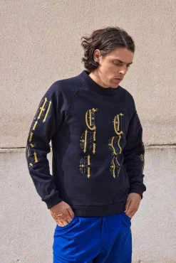 Sweatshirt Feliz Gotico Bleu Marine