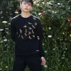 Sweatshirt Macarron Aves Noir