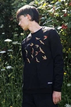 Sweatshirt Macarron Aves Noir