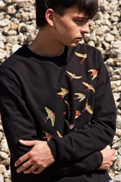 Sweatshirt Macarron Aves Noir