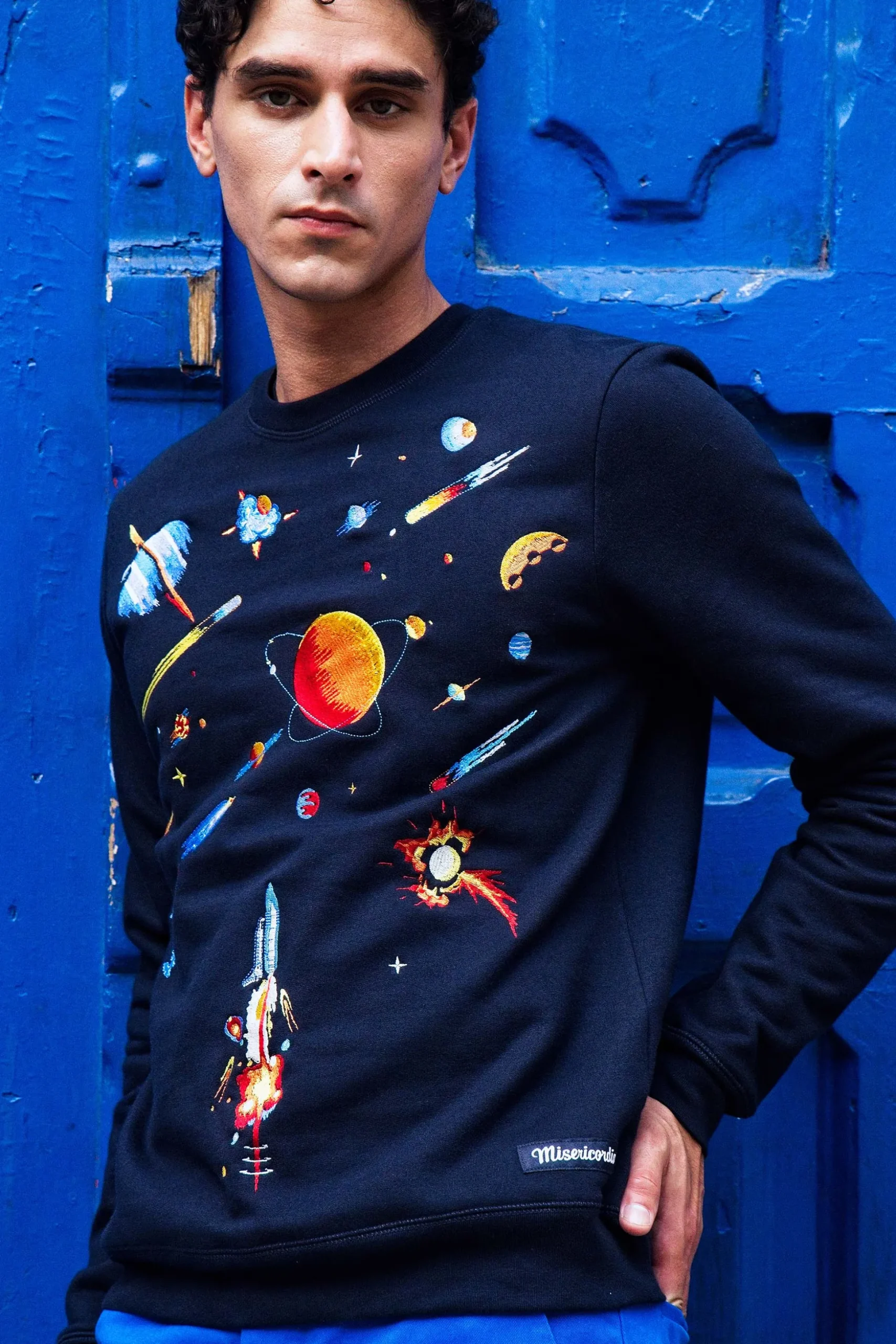 Sweatshirt Macarron Cohete Bleu marine