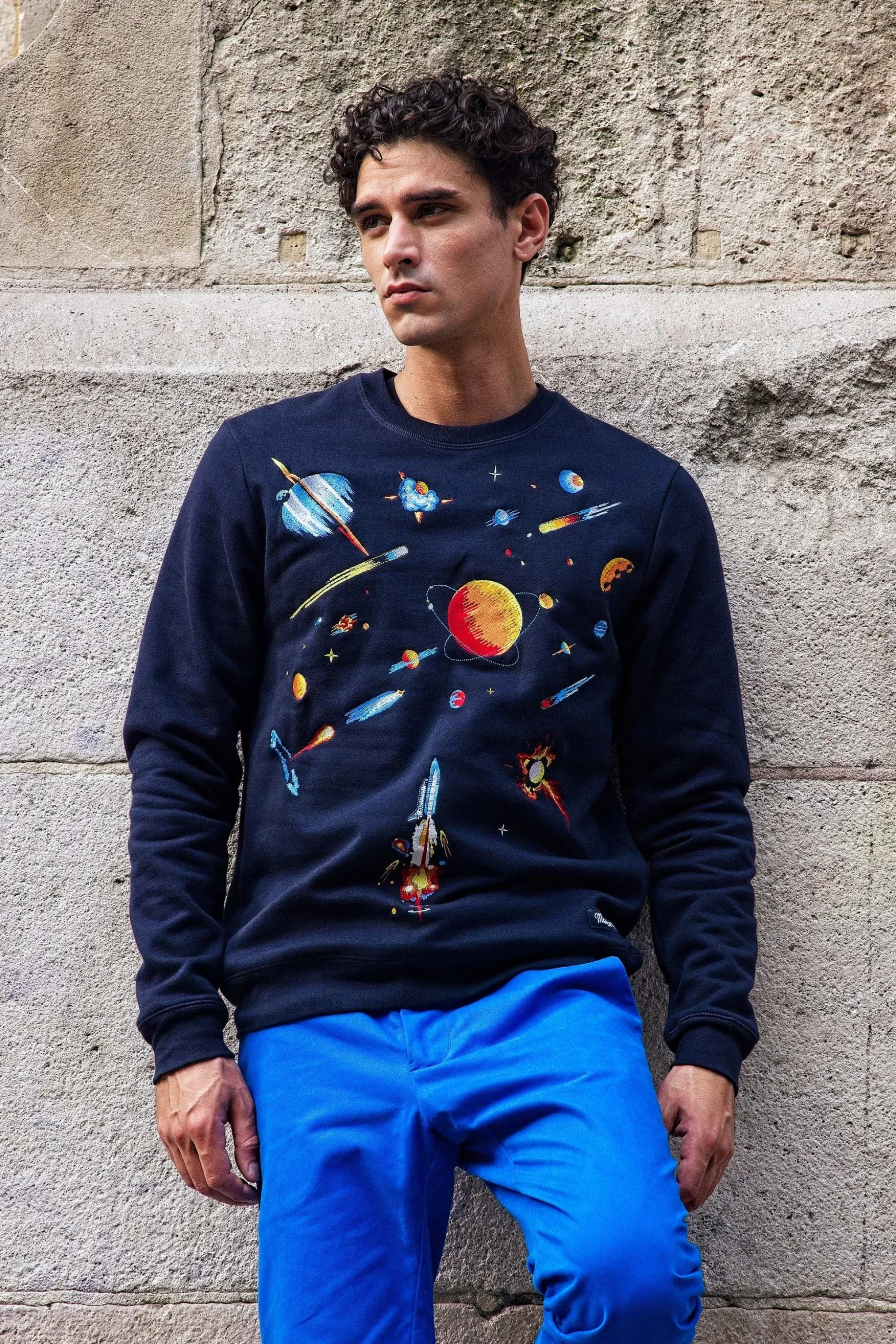 Sweatshirt Macarron Cohete Bleu marine