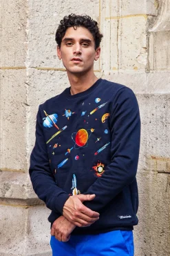 Sweatshirt Macarron Cohete Bleu marine