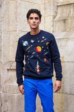 Sweatshirt Macarron Cohete Bleu marine