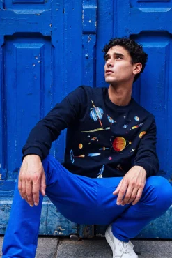 Sweatshirt Macarron Cohete Bleu marine
