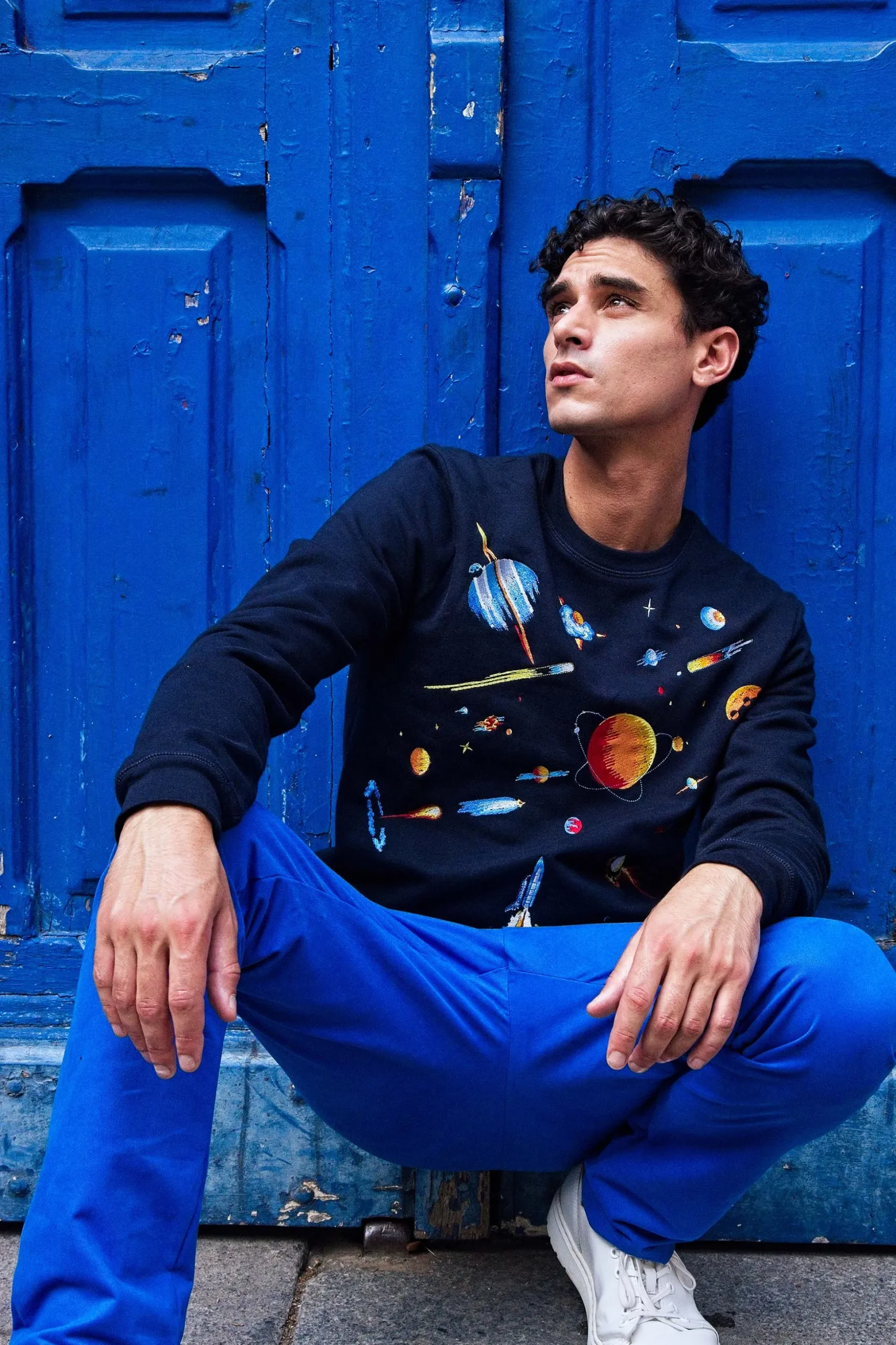 Sweatshirt Macarron Cohete Bleu marine