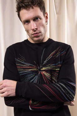 Sweatshirt Macarron Faros Noir
