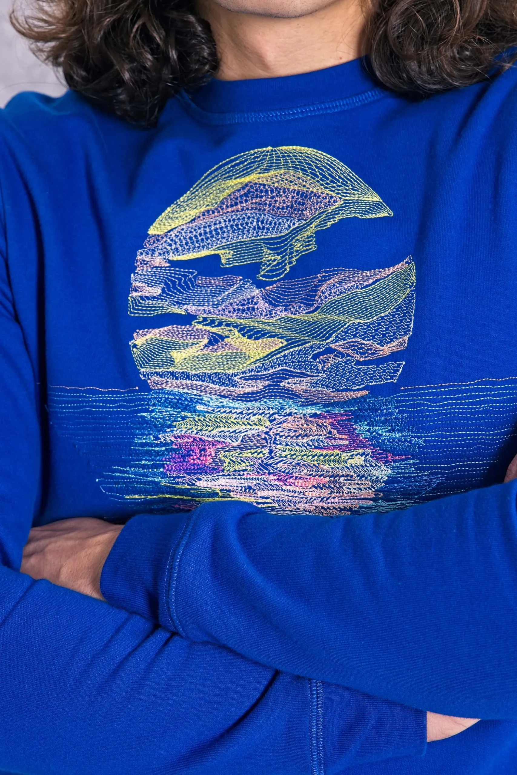 Sweatshirt Macarron Mar y Sol Bleu Saphir