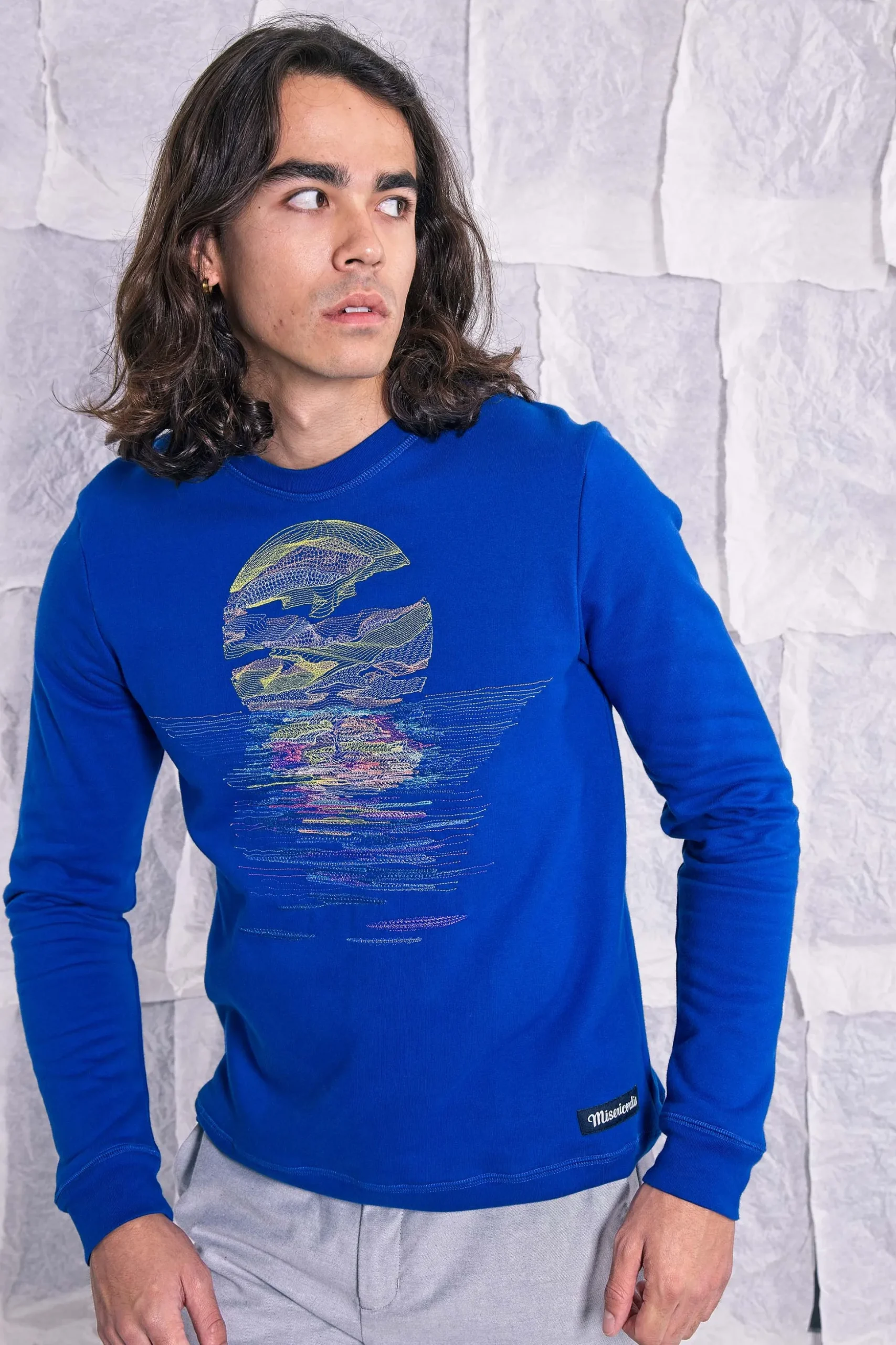 Sweatshirt Macarron Mar y Sol Bleu Saphir