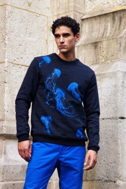 Sweatshirt Macarron Medusas Bleu Marine