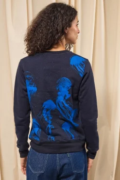 Sweatshirt Macarron Medusas Bleu Marine