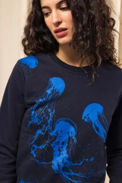 Sweatshirt Macarron Medusas Bleu Marine
