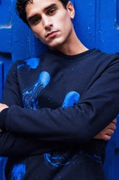 Sweatshirt Macarron Medusas Bleu Marine