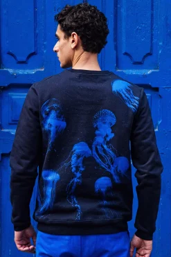 Sweatshirt Macarron Medusas Bleu Marine