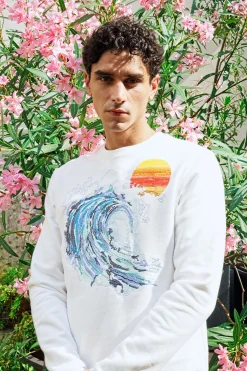 Sweatshirt Macarron Ola Écru