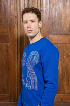 Sweatshirt Macarron Radiografia Bleu Saphir