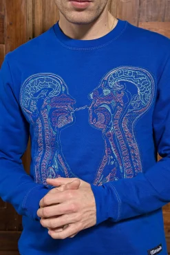 Sweatshirt Macarron Radiografia Bleu Saphir