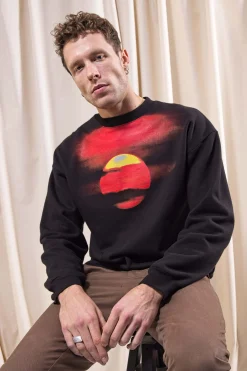 Sweatshirt Oversize Angelo Puesta De Sol Noir
