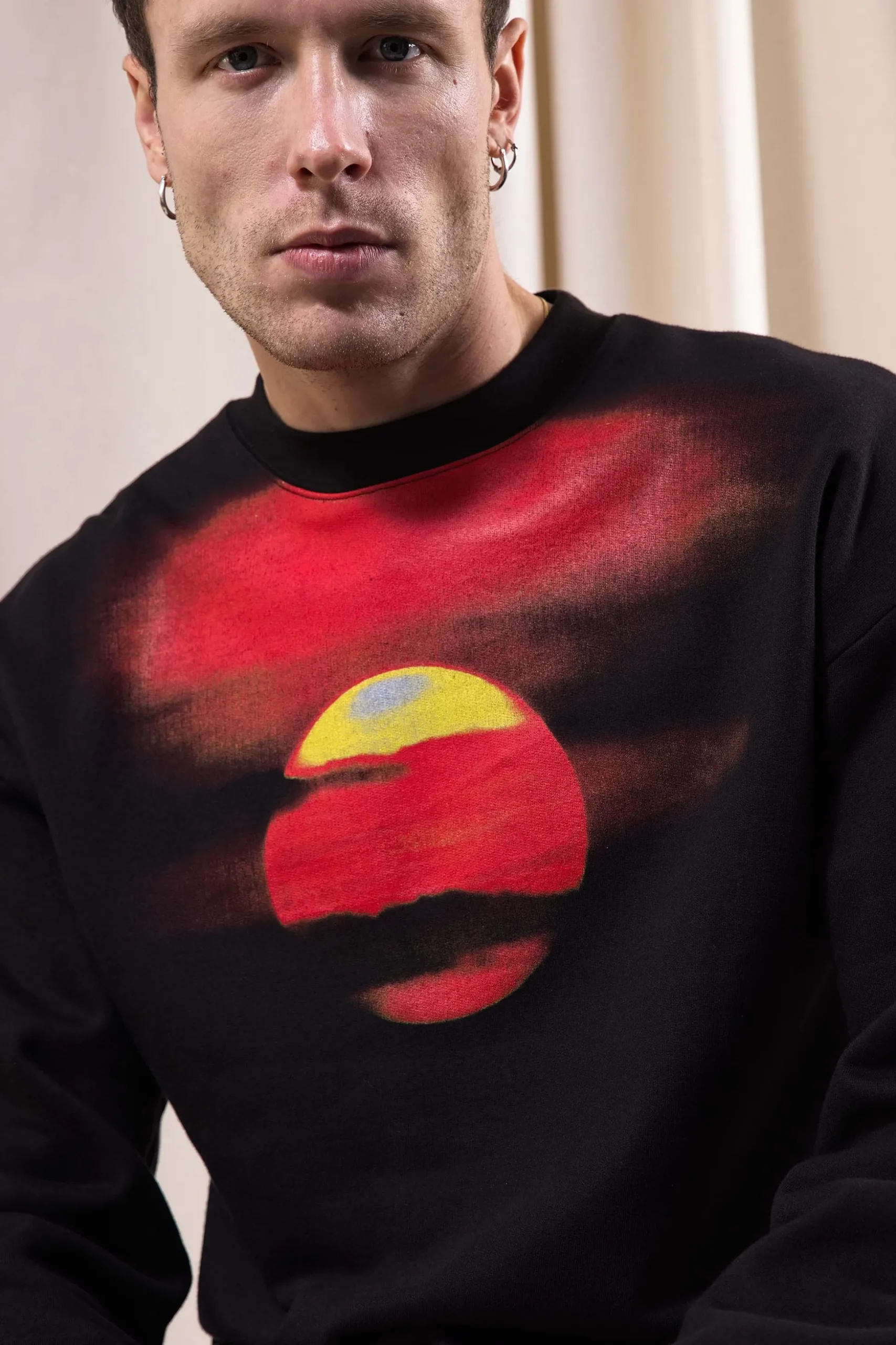 Sweatshirt Oversize Angelo Puesta De Sol Noir
