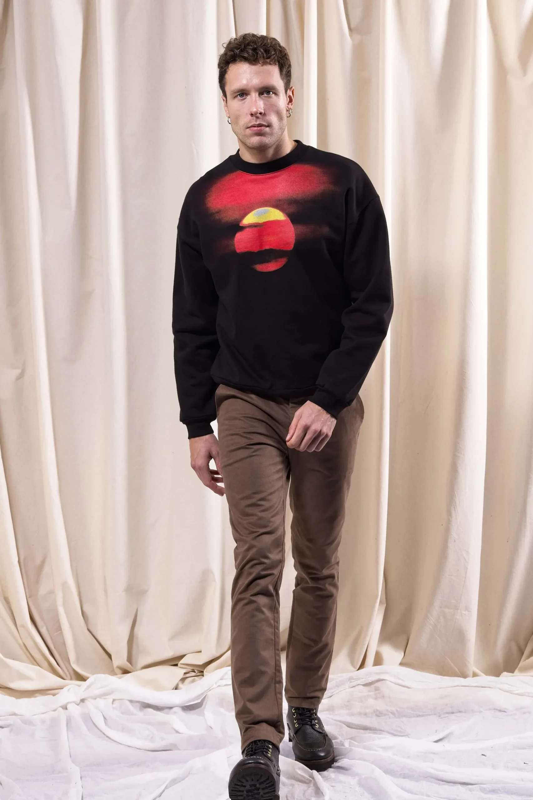 Sweatshirt Oversize Angelo Puesta De Sol Noir