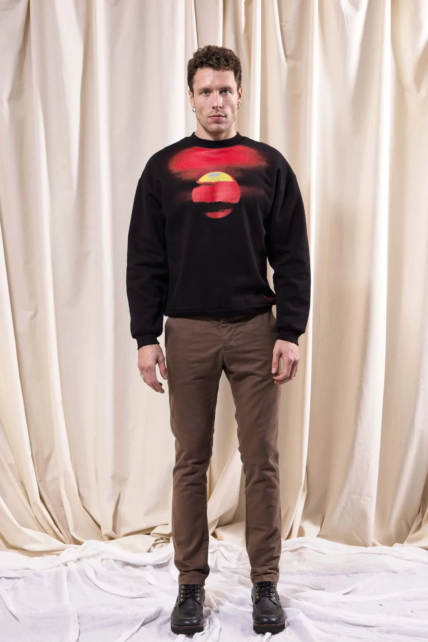 Sweatshirt Oversize Angelo Puesta De Sol Noir
