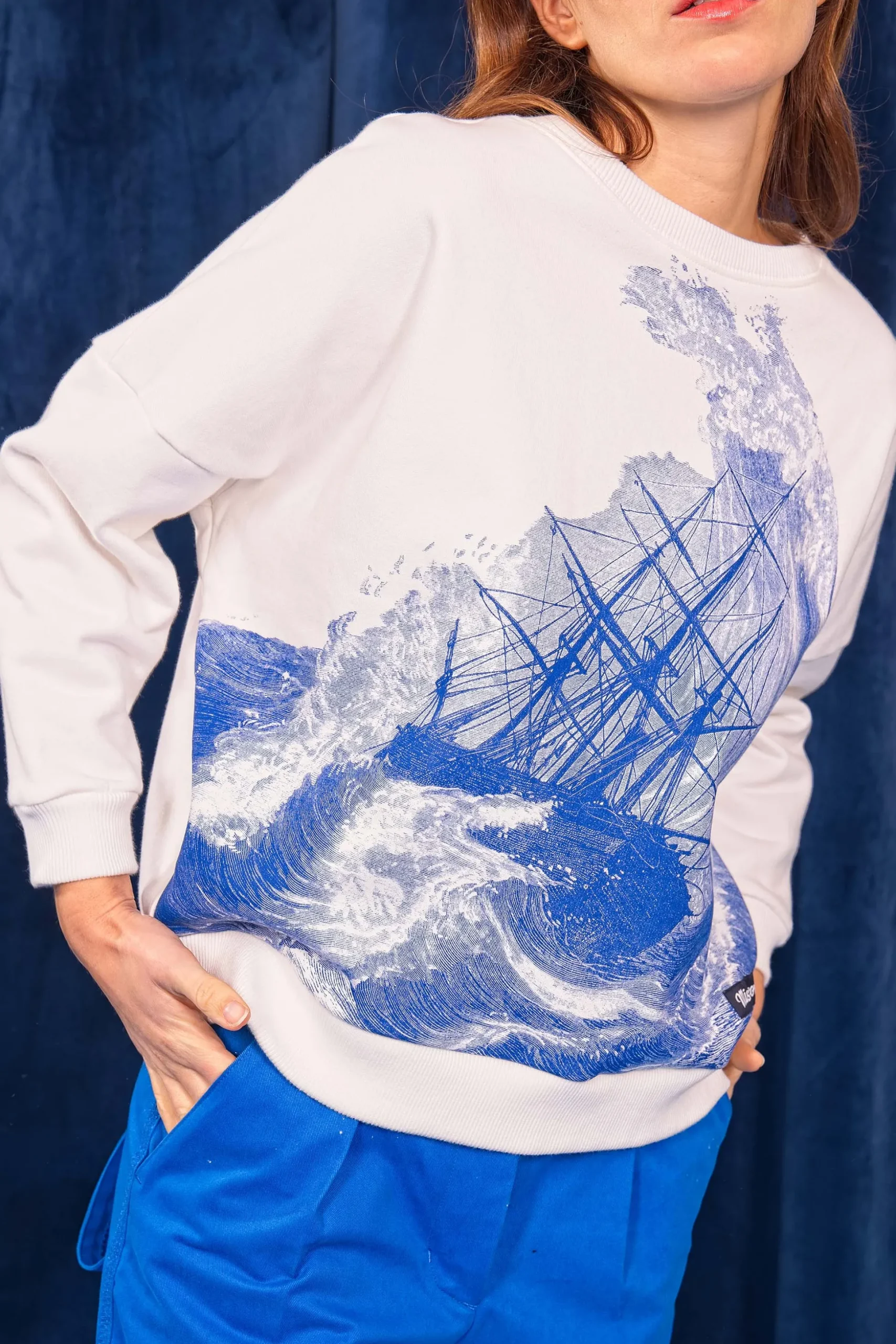 Sweatshirt Oversize Contracorriente Rescate Écru
