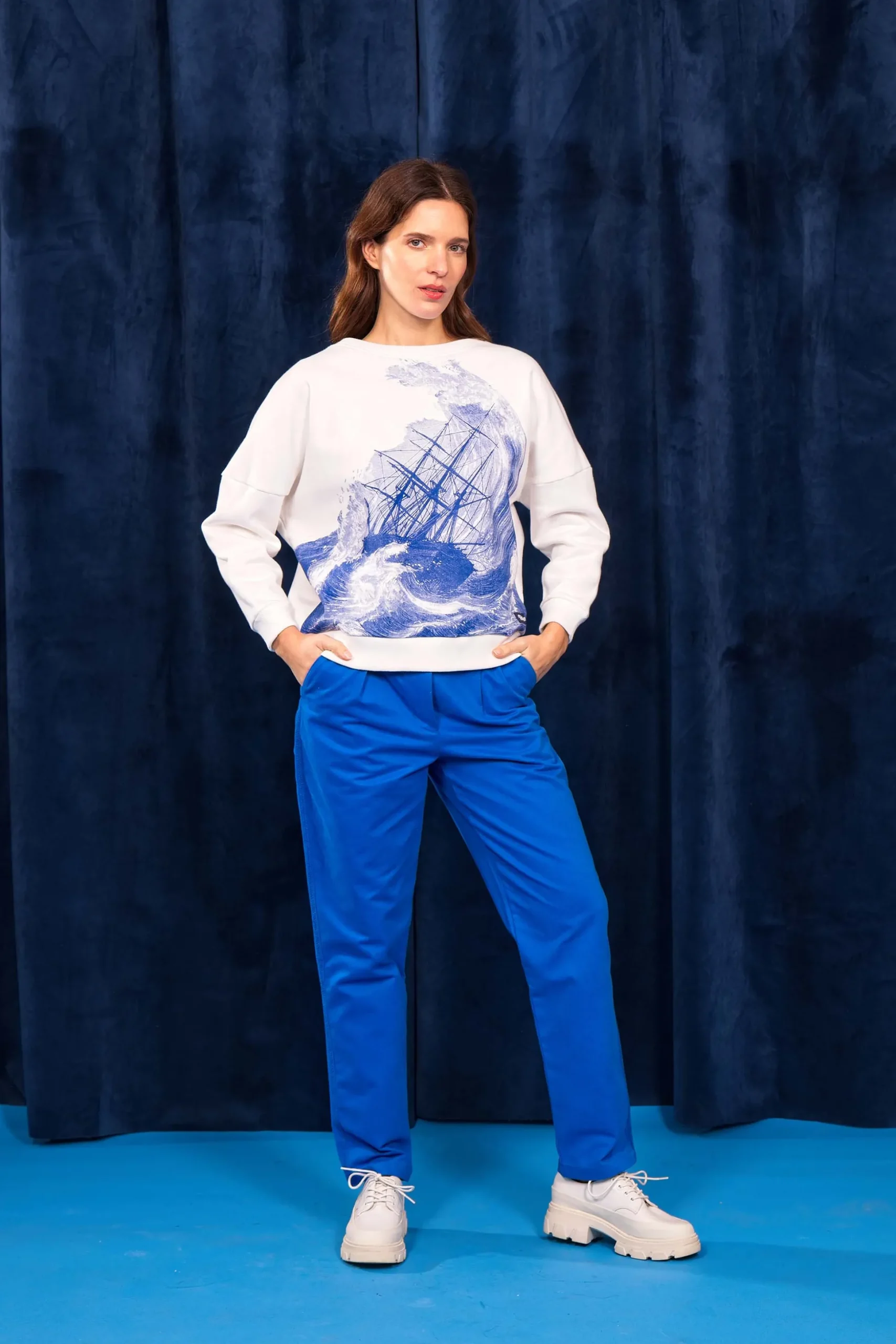 Sweatshirt Oversize Contracorriente Rescate Écru
