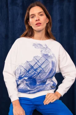 Sweatshirt Oversize Contracorriente Rescate Écru