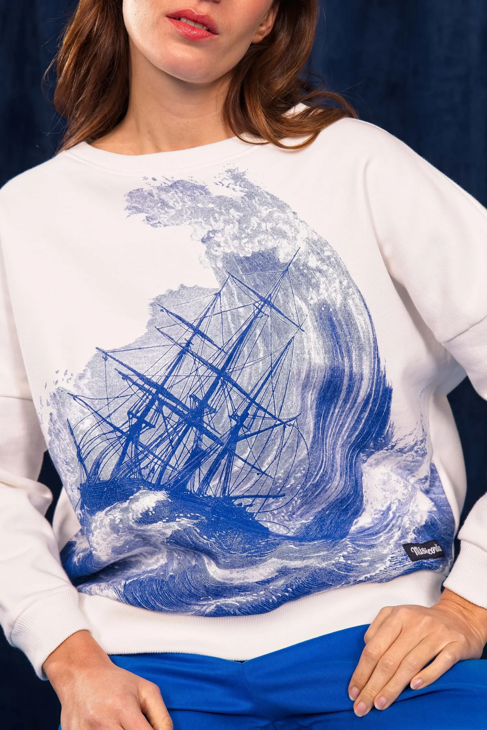 Sweatshirt Oversize Contracorriente Rescate Écru