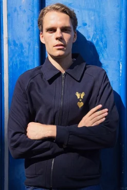 Sweatshirt Zippé Ander Bleu