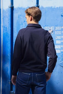 Sweatshirt Zippé Ander Bleu