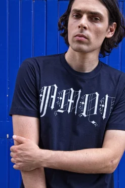 T-Shirt Homme Mario Gotico Bleu Marine